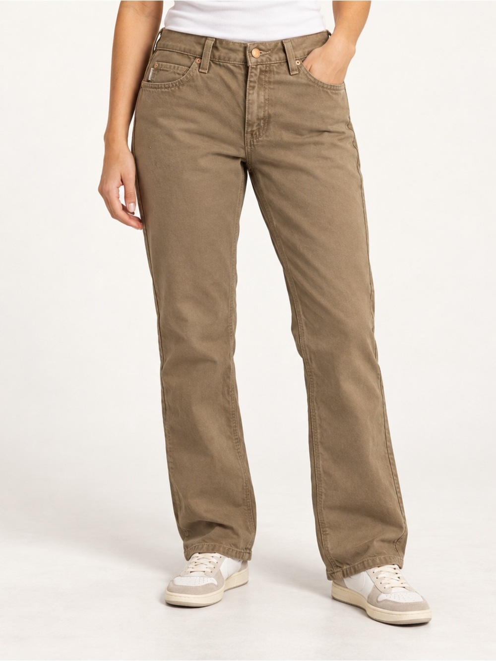 Carhartt WB002 Women’s Traditional Fit Boot-Cut Canvas Jeans Brown 12x30 NWT